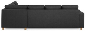 Γωνιακός Καναπές Scandinavian Choice C170, Ανθρακί, Δρυς, 283x199x80cm, Πόδια: Ξύλο | Epipla1.gr