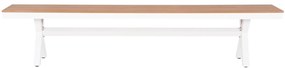 ΠΑΓΚΑΚΙ ΑΛΟΥΜΙΝΙΟΥ TAWNEE HM6040.02 ΛΕΥΚΟ-POLYWOOD ΚΑΘΙΣΜΑ ΦΥΣΙΚΟ 220x36x44,5Υεκ. (1 Τεμμάχια)