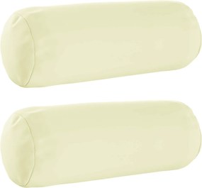 vidaXL Κάλυμμα Μαξιλαριού 2 pcs HEERLEN Κρεμ Ø 15 x 40 εκ Πολυεστέρας