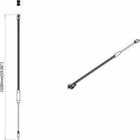 vidaXL Λωρίδα LED 2 pcs Μαύρο και Πολύχρωμο 1745 χιλιοστά