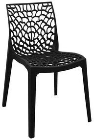 Καρέκλα Hush στοιβαζόμενη pp μαύρο 50x57x81 εκ. 50x57x80 εκ.