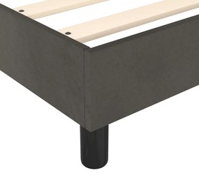 Πλαίσιο Κρεβατιού Boxspring Σκούρο Γκρι 90x190 εκ. Βελούδινο - Γκρι