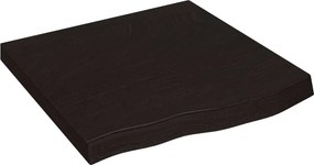 vidaXL Πάγκος Μπάνιου Σκούρο Καφέ 60x60x(2-6) εκ. Επεξεργ. Μασίφ Ξύλο