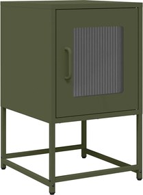 vidaXL Κομοδίνο ντουλάπι Ελαιοπράσινο 36x39x60,5 cm