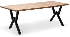 Τραπέζι Walter Megapap Mdf - μεταλλικό χρώμα ακακίας 200x100x75εκ. - 0212170