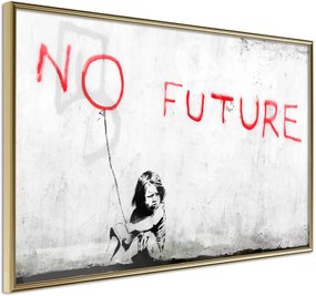 Αφίσα - Banksy: No Future - 30x20 - Χρυσό - Χωρίς πασπαρτού