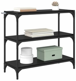 vidaXL Βιβλιοθήκη Μαύρη Οξυά 80 x 33 x 70,5 εκ.