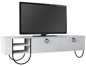 Έπιπλο τηλεόρασης Norfolk Megapap χρώμα λευκό 151x35x43εκ.