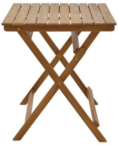 Τραπεζαρία Elijie-Jaybo σετ 5τεμ πτυσσόμενο φυσικό μασίφ ξύλο ακακίας 100x65x72εκ 100x65x72 εκ.