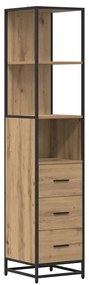 vidaXL Ντουλάπι Μπάνιου με συρτάρι artisan δρυς 35 x 37.5 x 166 εκ.