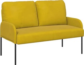 vidaXL Καναπέδες με μαξιλάρι 110cm Κίτρινο Κόντρα πλακέ