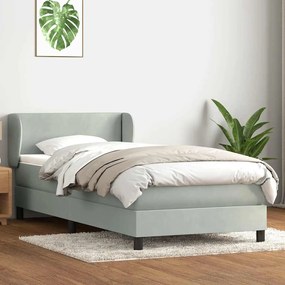 ΚΡΕΒΑΤΙ BOXSPRING ΜΕ ΣΤΡΩΜΑ ΑΝΟΙΧΤΟ ΓΚΡΙ 100X210 ΕΚ. ΒΕΛΟΥΔΙΝΟ 3317349