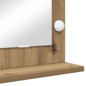 vidaXL Καθρέφτης Vanity  με φώτα LED Artisan Oak 100x45x18 εκ.