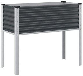 vidaXL Ζαρντινιέρα Κήπου Ανθρακί 100x45x90 εκ. από Ατσάλι