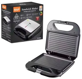 RAF Τοστιέρα με Αντικολλητικές Πλάκες 850W R.261 - Sandwich Maker with Non-Stick Plates