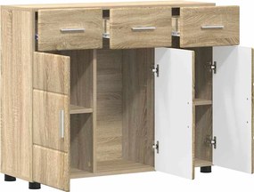 vidaXL Πλαϊνό γραφείο με ράφι FLORIN Δρύς Sonoma 88,5 x 30,5 x 73 εκ