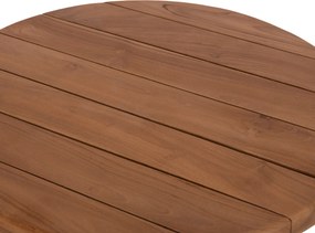 ΤΡΑΠΕΖΙ ΜΕΣΗΣ ΣΤΡΟΓΓΥΛΟ KOLIN HM6650 ΞΥΛΟ TEAK ΦΥΣΙΚΟ Φ65x65Υεκ.