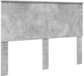 vidaXL Σκελετός Κρεβατιού Γκρι τσιμέντου 140 x 200 cm