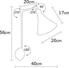 Wall Lamp Berceste - N-682 Black