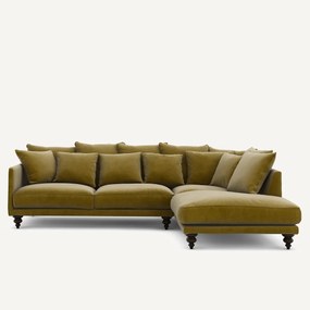 Γωνιακός καναπές από βελούδο, Lazare