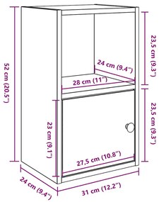 ΒΙΒΛΙΟΘΗΚΗ ΓΚΡΙ ΣΚΥΡΟΔΕΜΑΤΟΣ 31X24X52 ΕΚ. ΕΠΕΞΕΡΓ. ΞΥΛΟ 860322