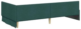 vidaXL Κρεβάτι Γωνίας Σκούρο πράσινο 80 x 200 cm Ύφασμα και Έργο ξύλου