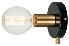 Απλίκα Φωτιστικό Τοίχου Μεταλλικό Φ12CM JOY Aca-V36382BP-Μαύρο V36382BP