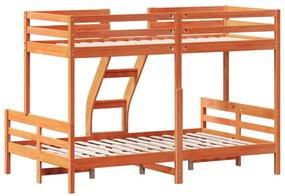 vidaXL Κουκέτα 80x200/120x200 εκ. Καφέ Κεριού από Μασίφ Ξύλο Πεύκου