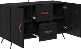 vidaXL Πλαϊνό γραφείο Μαύρη Οξυά 100 x 36 x 60 εκ. Επεξεργασμένο ξύλο