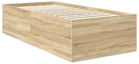 vidaXL Σκελετός Κρεβατιού Δρύς Sonoma 90 x 200 cm Επεξεργασμένο ξύλο