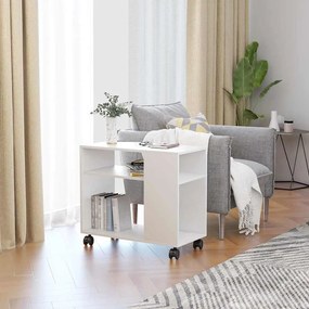 vidaXL Τραπέζι Βοηθητικό Λευκό 70 x 35 x 55 εκ. από Επεξεργασμένο Ξύλο