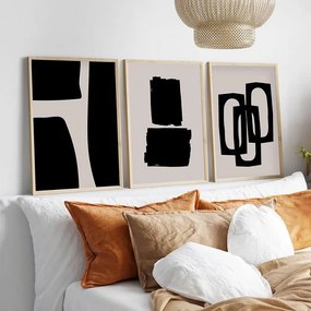 Πίνακας σε Καμβά Blacky Τρίπτυχος με Ψηφιακή Εκτύπωση 50x2x35εκ. 50x2x35 εκ.