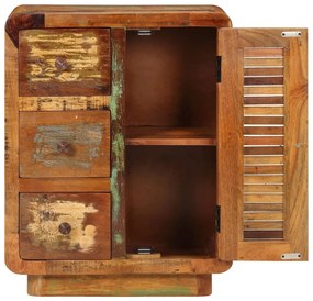 vidaXL Ντουλάπι με 3 Συρτάρια 55x30x70 εκ. από Μασίφ Ανακυκλωμένο Ξύλο
