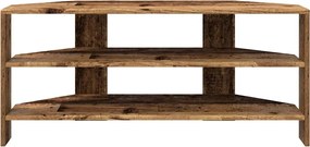 vidaXL ΓωνιακήΒάσηΤηλεόρασης Παλιό Ξύλο 102x40,5x45εκ