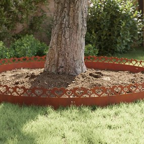 vidaXL Περιγράμματα γκαζόν 20 pcs 103 x 0,05 x 22 εκ Σκ rusty