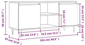 ΈΠΙΠΛΟ ΤΗΛΕΟΡΑΣΗΣ ΚΑΠΝΙΣΤΗ ΔΡΥΣ 104 X 35 X 50 ΕΚ. ΕΠΕΞΕΡΓ. ΞΥΛΟ 827017