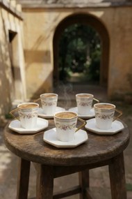 Stewehome Σετ πορσελάνιων φλιτζανιών καφέ για 6 άτομα Πολύχρωμο