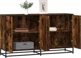 vidaXL Sideboard Καπνιστή δρυς 134x35x76 cm Ξύλινη κατασκευή