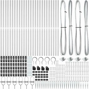 vidaXL Στύλος Περιφράξεων 26 pcs Γκρι 3,2 x 3,2 x 185 εκ