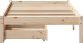 vidaXL Σκελετός Κρεβατιού Χωρίς Στρώμα 100x200 εκ. Μασίφ Πεύκο