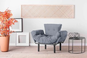 Πολυθρόνα Κρεβάτι Γκρι NITTA SINGLE 70x95x85