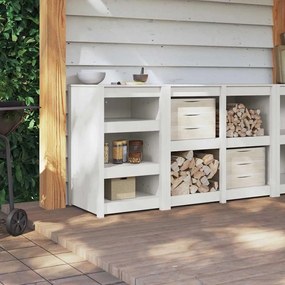 vidaXL Ντουλάπα Κουζίνας Λευκό 55 x 55 x 92 cm Μασίφ ξύλο πεύκου