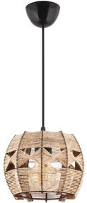 Φωτιστικό Οροφής Barril 390FLH1829 20x20x60cm 1xE27 40W Natural-Black Opviq