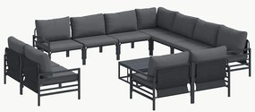 vidaXL Σετ Καναπέ Κήπου 12 pcs Ανθρακί Ατσάλι