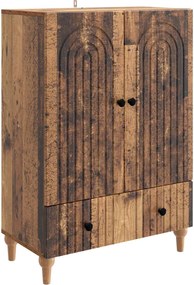 vidaXL Πλαϊνό γραφείο Παλαιωμένο ξύλο 66 x 34,5 x 95 εκ.
