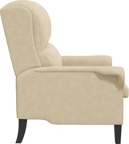 vidaXL Πολυθρόνα Κρεμ 76 x 94 x 102 εκ. Μικροΐνες