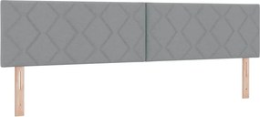 vidaXL Κεφαλάρι Ανοιχτό γκρι 200 cm ύφασμα