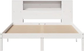 vidaXL Κρεβάτι Βιβλιοθήκη Χωρίς Στρώμα 140x200 εκ Μασίφ Ξύλο Πεύκο