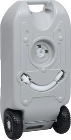 vidaXL Δεξαμενή Νερού Κάμπινγκ με Ρόδες Γκρι 40 Λίτρα