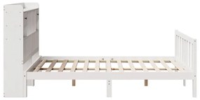 vidaXL Κρεβάτι Βιβλιοθήκη Χωρίς Στρώμα 150x200 εκ Μασίφ Ξύλο Πεύκου